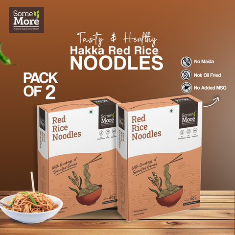 Red Rice Hakka Noodles - 190gms (Pack of 2)
