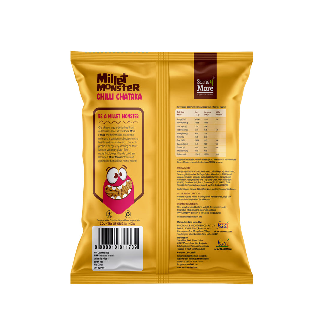 Millet Monster - Chilli Chataka – Some More Foods